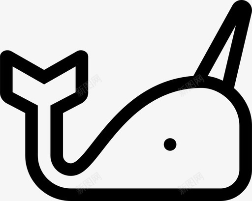 narwhalsvg_新图网 https://ixintu.com 线性 简约 手绘