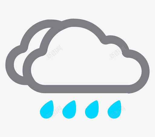 weathericons大雨svg_新图网 https://ixintu.com 大雨