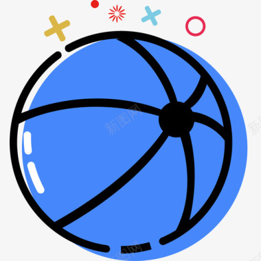 玩具运动球篮球图标