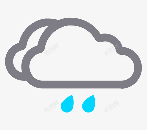 weathericons小雨svg_新图网 https://ixintu.com 小雨