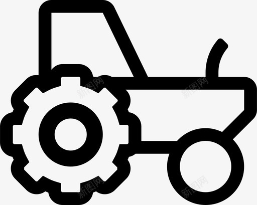 tractorsvg_新图网 https://ixintu.com 线性 简约 手绘