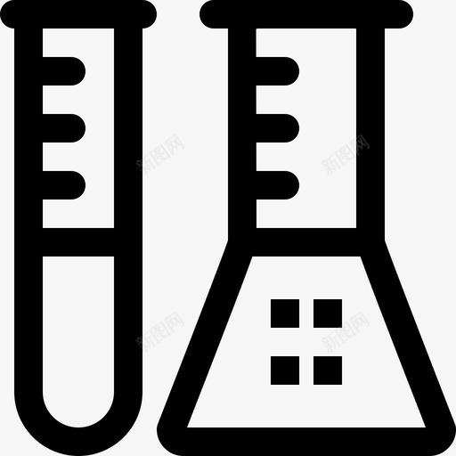 化验试管医学svg_新图网 https://ixintu.com 化验 试管 医学 线性 扁平 简约 精美 圆润