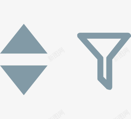 表头筛选排序符号默认图标