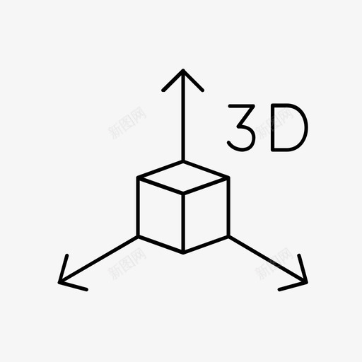 3D1pxsvg_新图网 https://ixintu.com 线性 扁平 简约