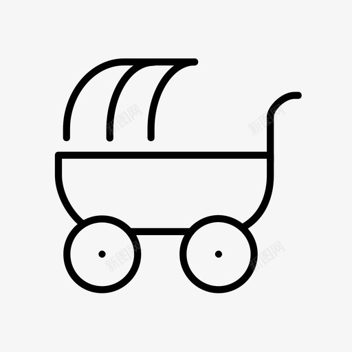 Babycarriage2pxsvg_新图网 https://ixintu.com 线性 扁平 简约