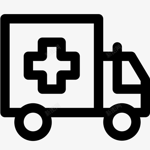 医护用车救护车货车svg_新图网 https://ixintu.com 医护 用车 救护车 货车 线性 扁平 简约 精美 圆润