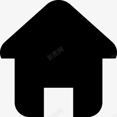 黑色白房子图标