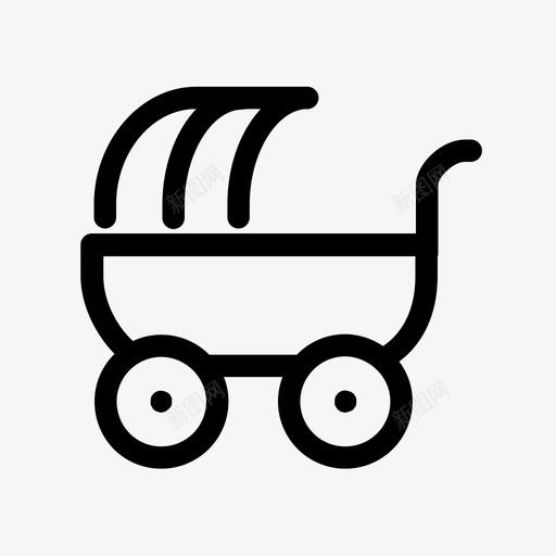 Babycarriage4pxsvg_新图网 https://ixintu.com 线性 扁平 简约