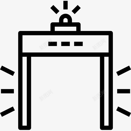 扫描安检门svg_新图网 https://ixintu.com 扫描 安检门 扁平 精美 线性 单色 商务 简约