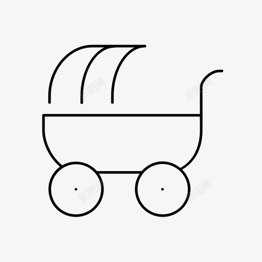 Babycarriage1pxsvg_新图网 https://ixintu.com 线性 扁平 简约