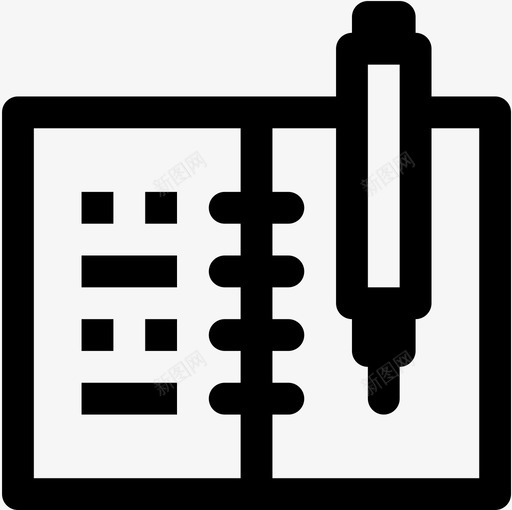 笔记本记录编辑svg_新图网 https://ixintu.com 笔记本 记录 编辑