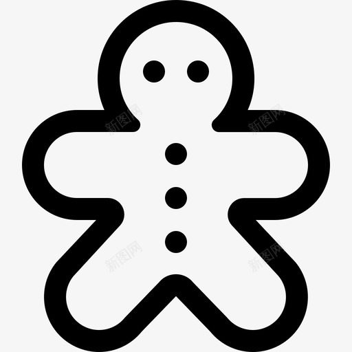 gingerbreadmansvg_新图网 https://ixintu.com 线性 简约 手绘