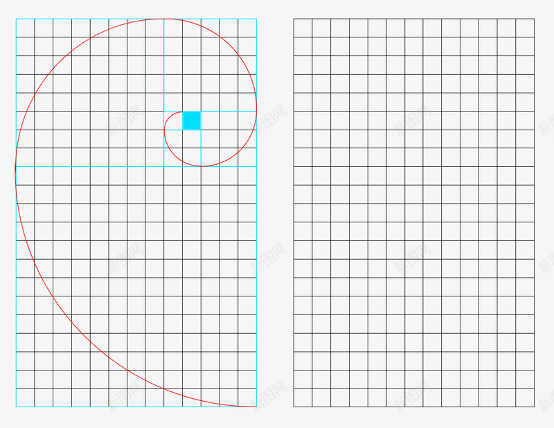 黄金螺旋网格png免抠素材_新图网 https://ixintu.com 黄金 螺旋 网格