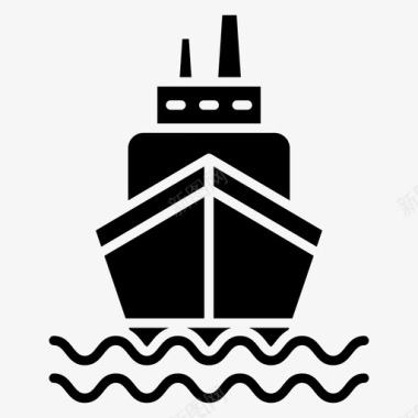 船游轮送货船图标
