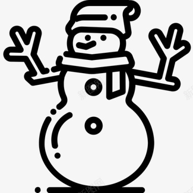 雪人圣诞节圣诞饰品图标