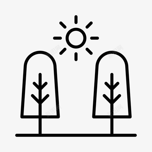 公园花园夏天svg_新图网 https://ixintu.com 公园 花园 夏天 可持续性 树树