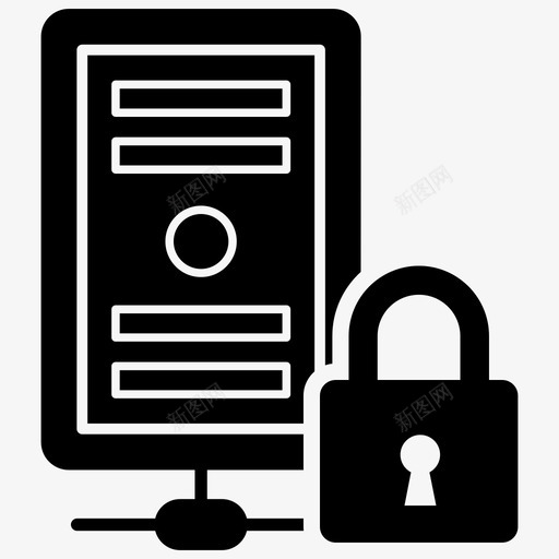系统安全数据锁数据保护svg_新图网 https://ixintu.com 系统 安全 数据 保护 连接 网络 主机 图标 收集