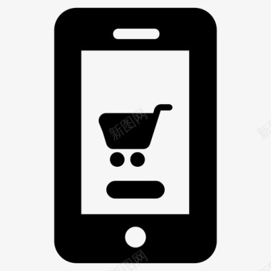 网上购物m商务手机购物图标