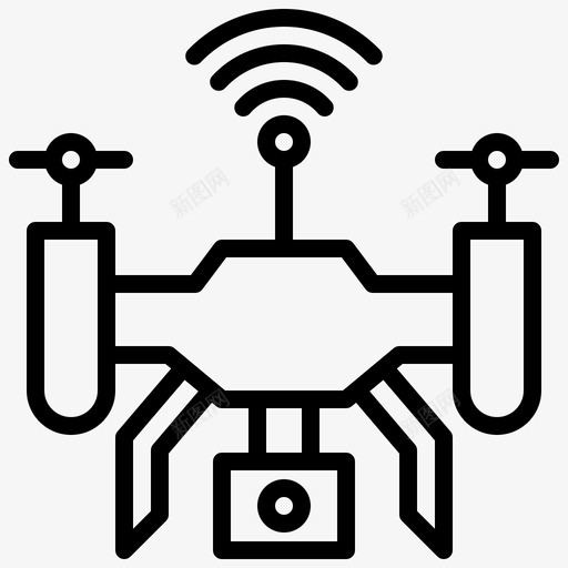 无人机摄像头连接svg_新图网 https://ixintu.com 摄像头 无人机 连接 信号 联网 线路