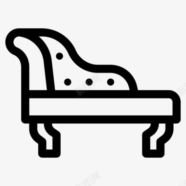 躺椅滑稽装饰图标