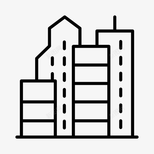 城市建筑物城市景观svg_新图网 https://ixintu.com 城市 建筑物 景观 高层 办公楼 摩天大楼