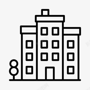 建筑物城市家庭图标