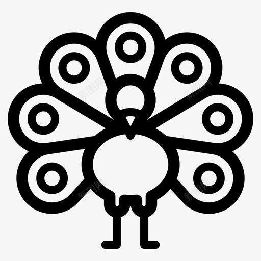 孔雀动物鸟svg_新图网 https://ixintu.com 孔雀 动物 王国