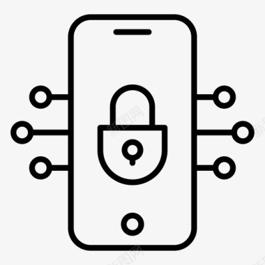 电话安全身份验证数据保护图标