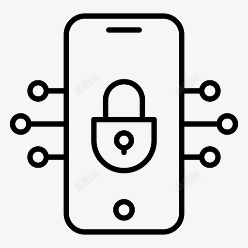 电话安全身份验证数据保护svg_新图网 https://ixintu.com 安全 电话 保护 移动 身份 验证 数据 一套 技术 硬件 向量