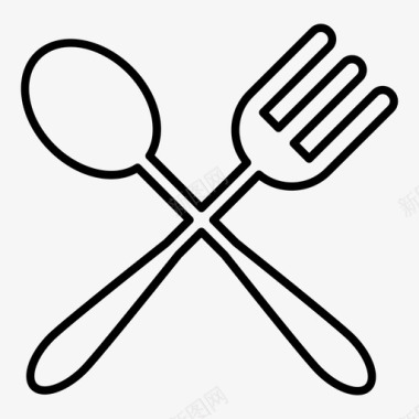 勺叉餐具图标