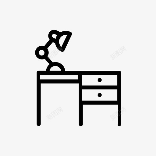 桌子台灯学校大纲svg_新图网 https://ixintu.com 桌子 台灯 学校 大纲