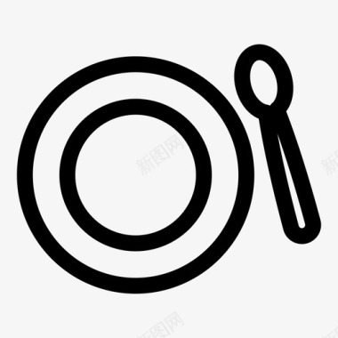 盘子食物上菜图标