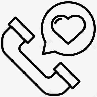 电话通讯电话爱情图标