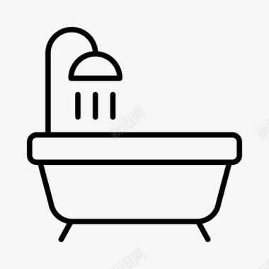 浴室化妆间淋浴间图标