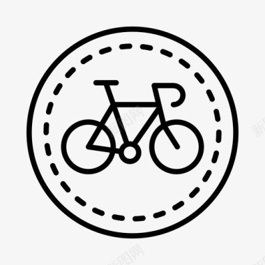 自行车徽章骑自行车运动图标