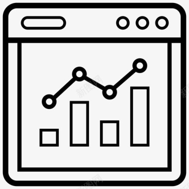 网络分析商业网站数据分析图标
