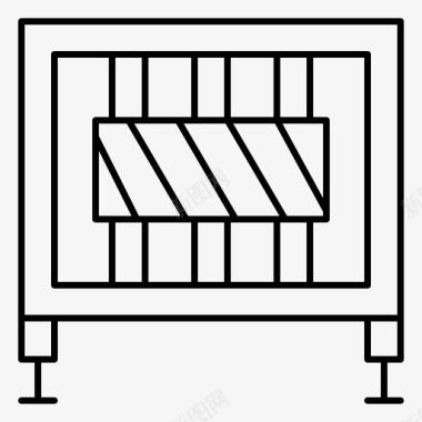 障碍交叉大门图标