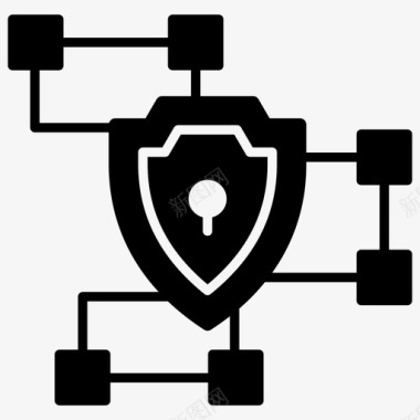安全网络区块链网络网络共享图标