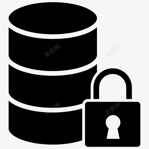 安全数据库数据保护数据安全svg_新图网 https://ixintu.com 安全 数据 数据库 保护 信息 防病毒 标志 图标 收集