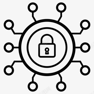 安全连接数据保护网络安全图标
