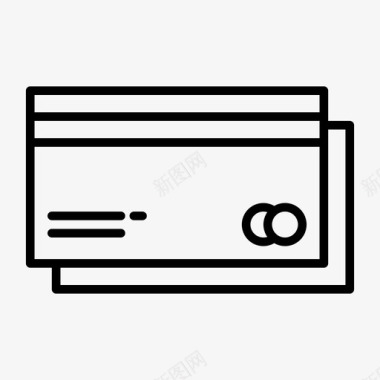 信用卡借记卡财务卡图标