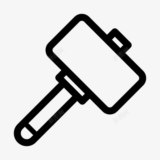锤子手橡胶svg_新图网 https://ixintu.com 锤子 工具 橡胶