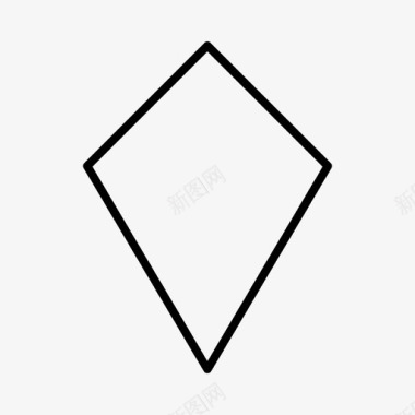 风筝钻石几何学图标