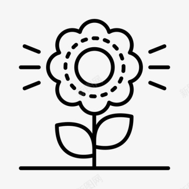 花卉装饰花园图标