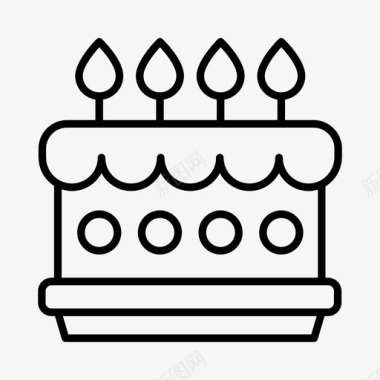 生日蛋糕庆祝活动食物图标