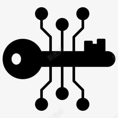 加密密钥密码学网络安全图标