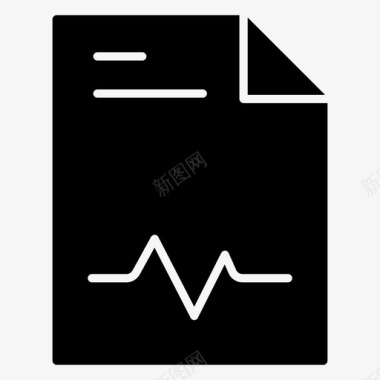 ecg报告心脏报告心电图图标
