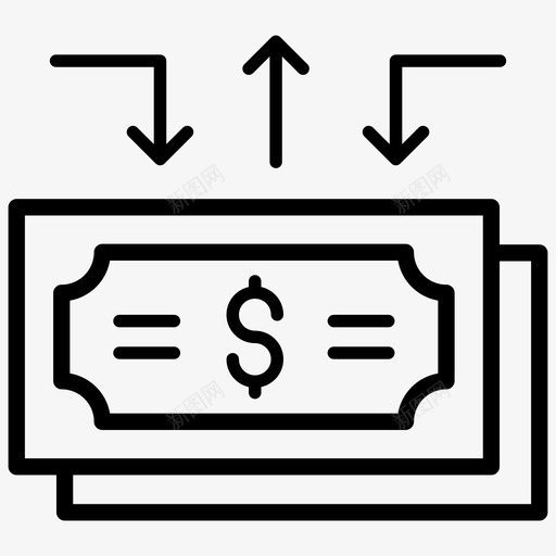 资金流资本现金流svg_新图网 https://ixintu.com 资金流 资本 现金流 收入 资金 流入 区块 链行 集合