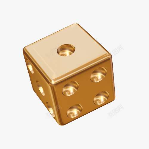 金色骰子方块png免抠素材_新图网 https://ixintu.com 金色 骰子 方块