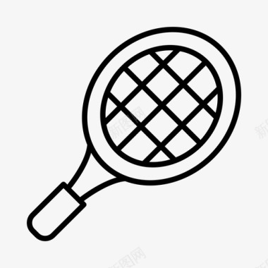 网球拍活动老年图标